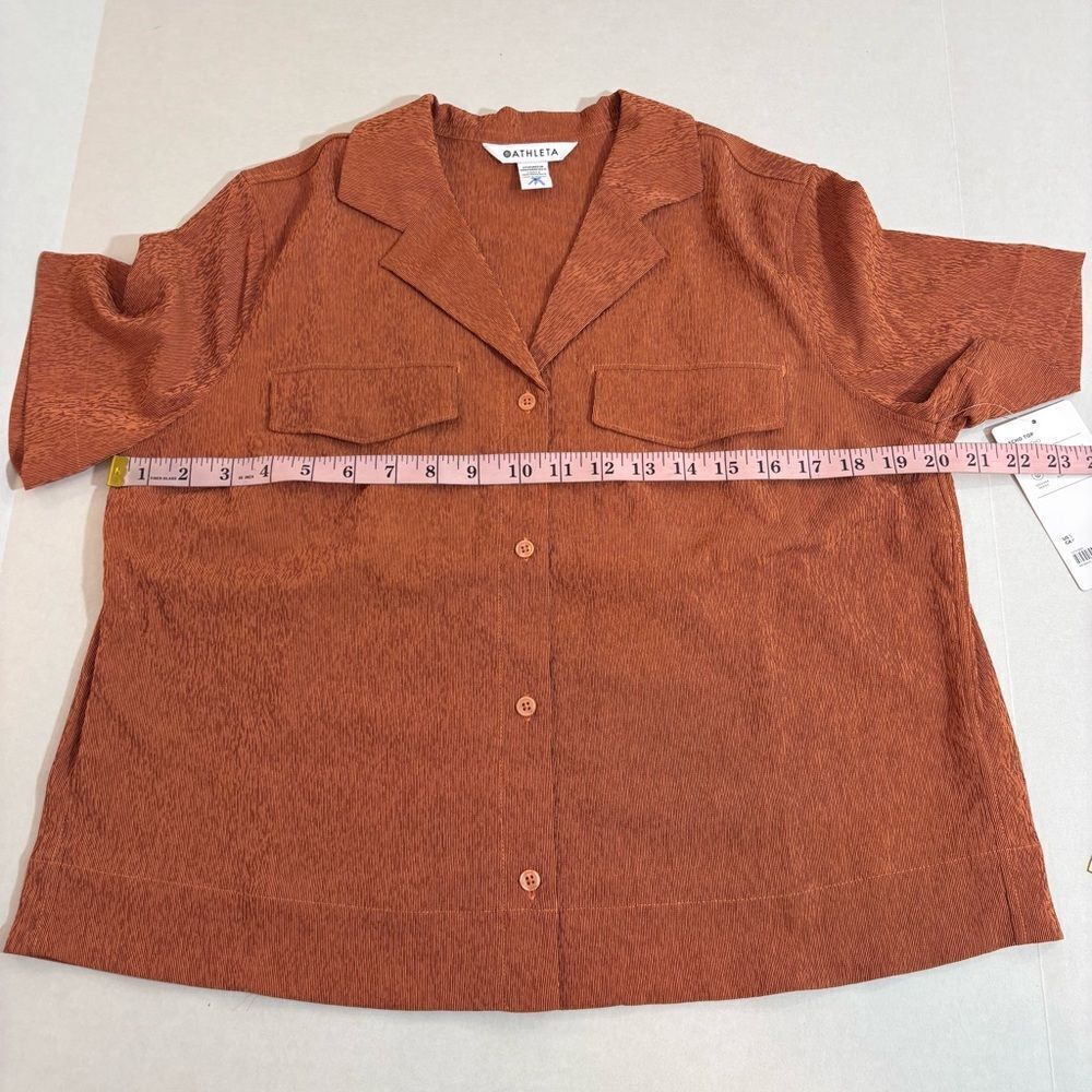 Athleta Echo Top NEW with tags Size Small Textured Brown - Picture 12 of 13